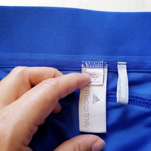 Stella McCartney x Adidas | Legging, Blue size Large Embossed ZEbra Print - Picture 13 of 15